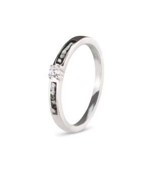 As-ring met zirkonia of diamant. RWS 013